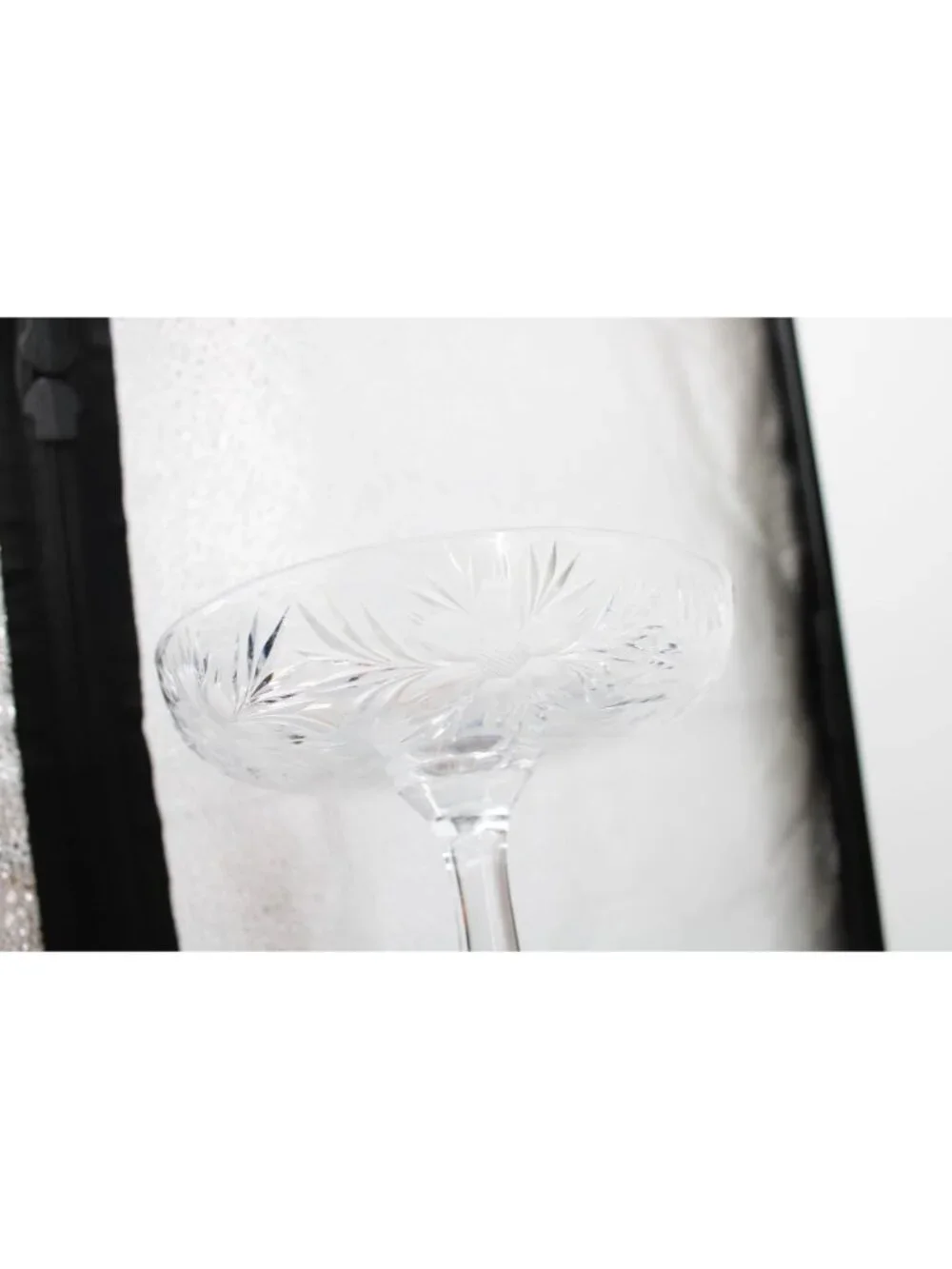 American Brilliant Period Cut Glass Compote Comport Daisy Floral Vintage 94561